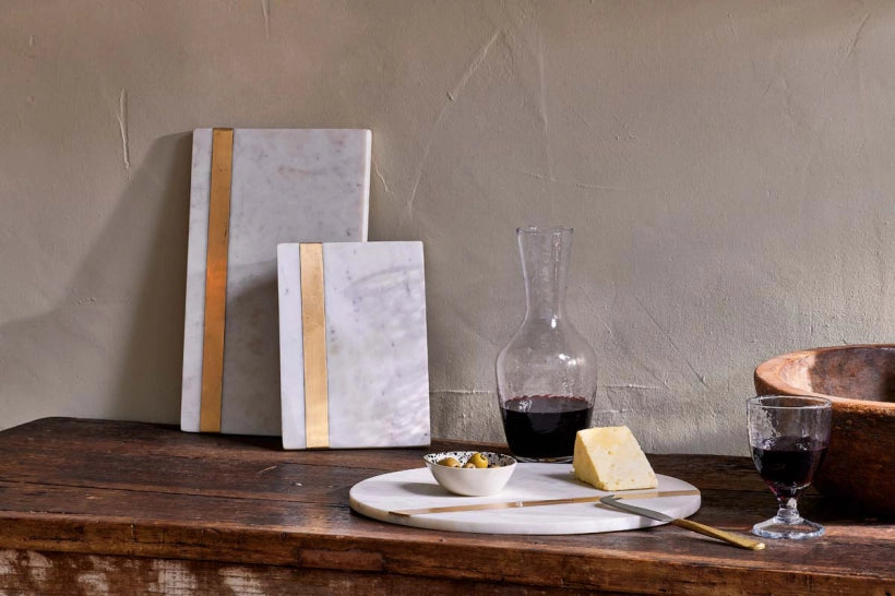 Glu Rectangular Marble Cheese Board Small
