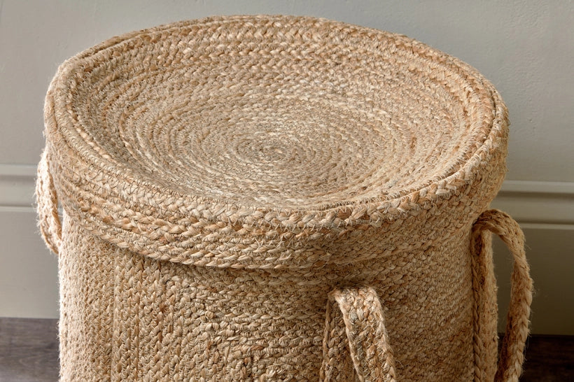 Deluu Braided Jute Laundry Basket