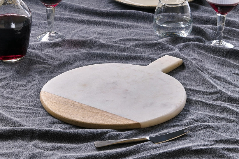 Yuum Round Marble Cheese Board