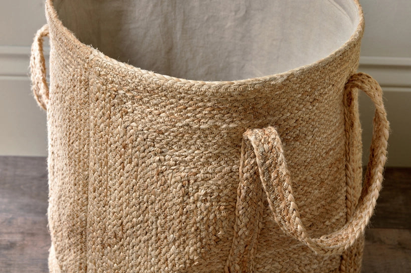 Deluu Braided Jute Laundry Basket